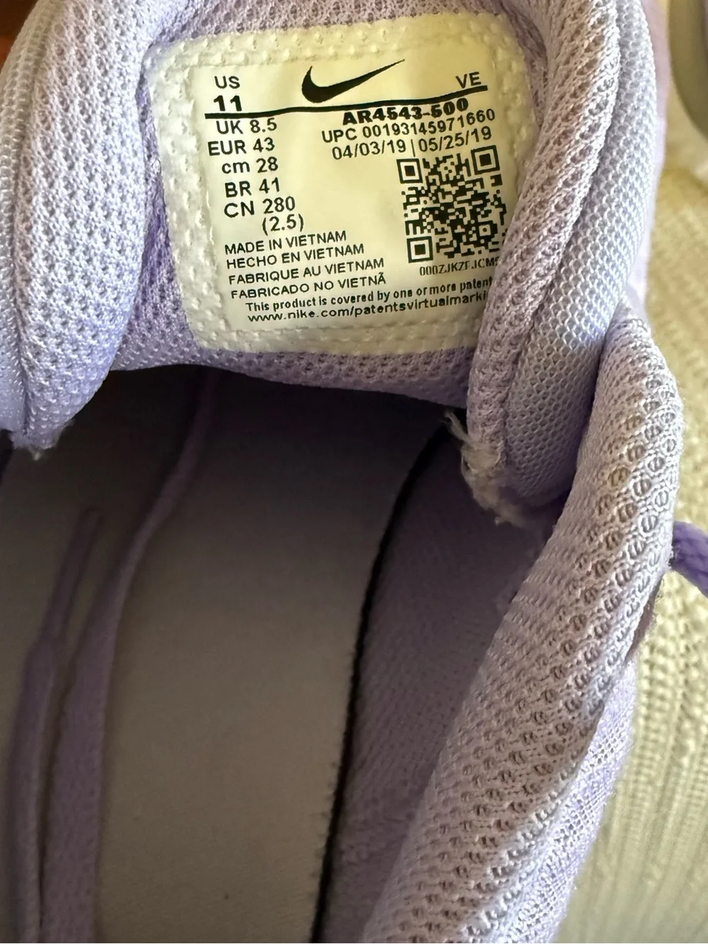 Nike Renew In-Season TR 9 Women’s Size 11 Purple Agate Training Shoes